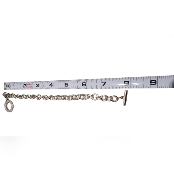 Toggle clasp braclet silver toned - Picture 2 of 2